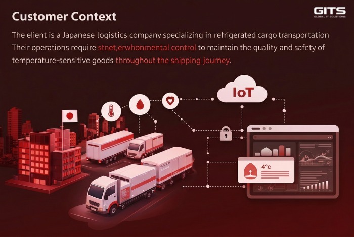 The client is a Japanese logistics company specializing in refrigerated cargo transportation.