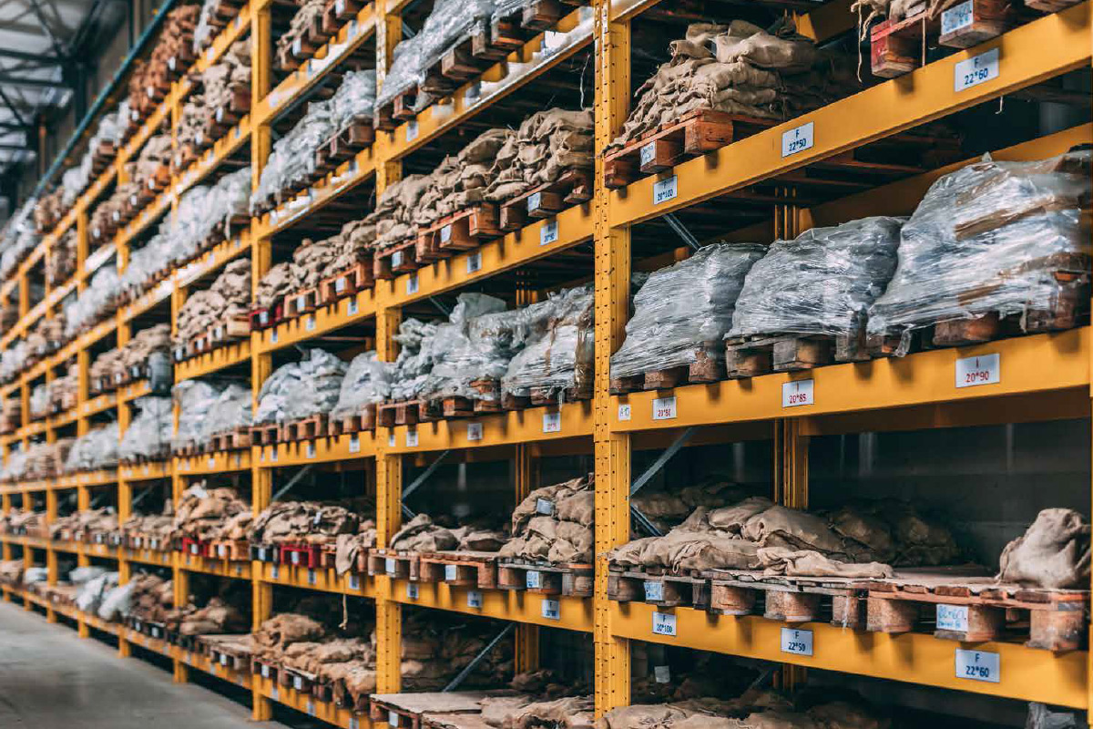 Warehouse management system: raw materials and spare parts