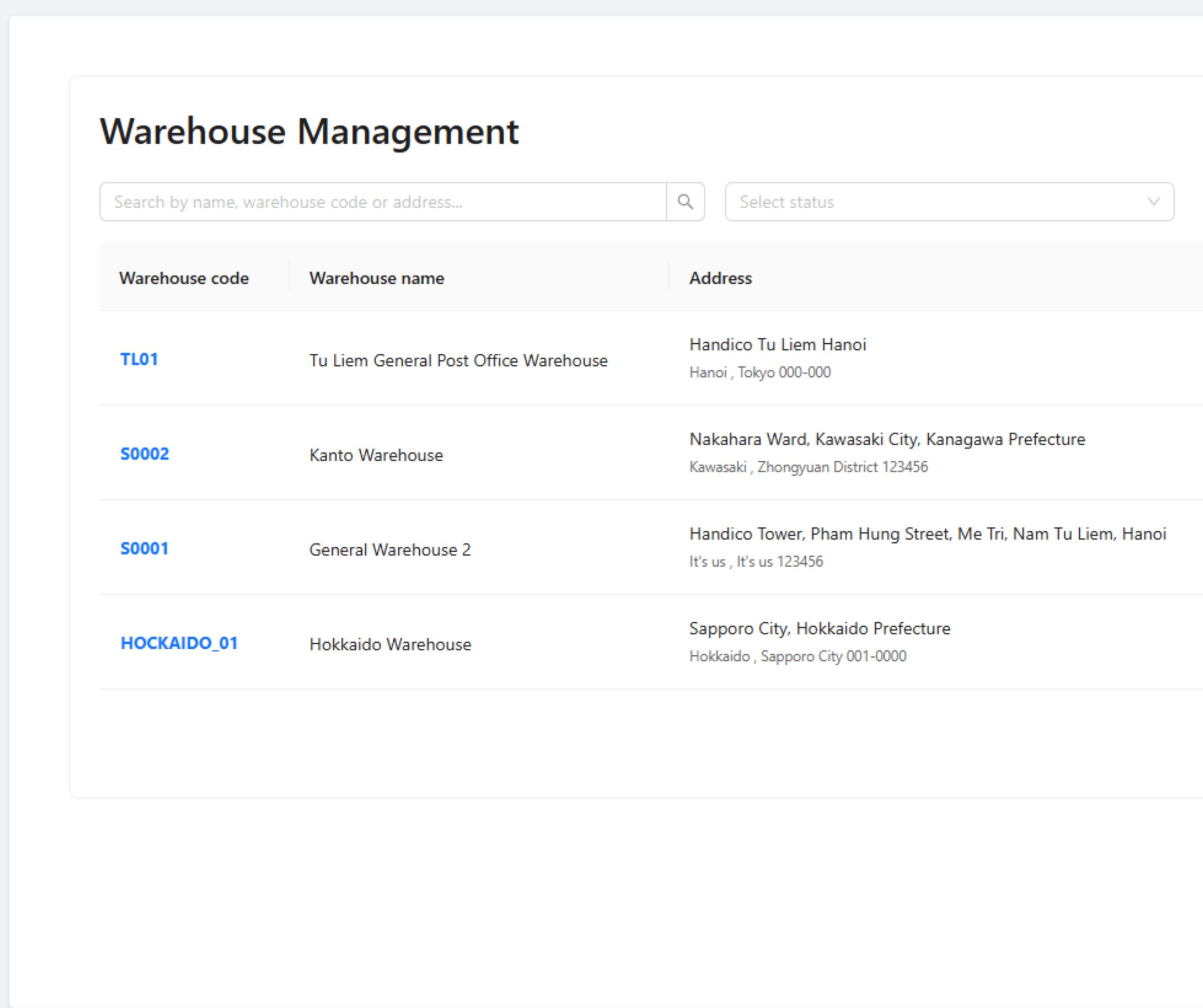 Warehouses